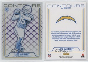 2024 Panini Phoenix Contours Purple Ladd McConkey #CON-LMY Rookie RC