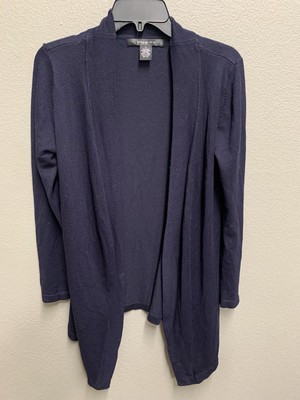 89th & Madison Navy Blue Cardigan Sweater Size Medium Women s Sz M