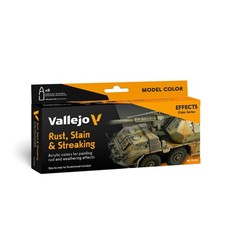Vallejo - Model Color Effects Rust, Stains  Streaking Set  Modeling Acrylic Pa