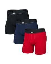 SAXX ESSENTIAL COTTON MEN 3-PK 6  BOXER BRIEFS UNDERWEAR RBM SXPP3EC-NWT