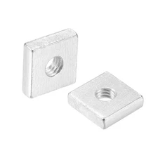 25pcs Square Nuts M6x15mmx4mm Zinc-Plated Metric Coarse Thread Assortment Kit