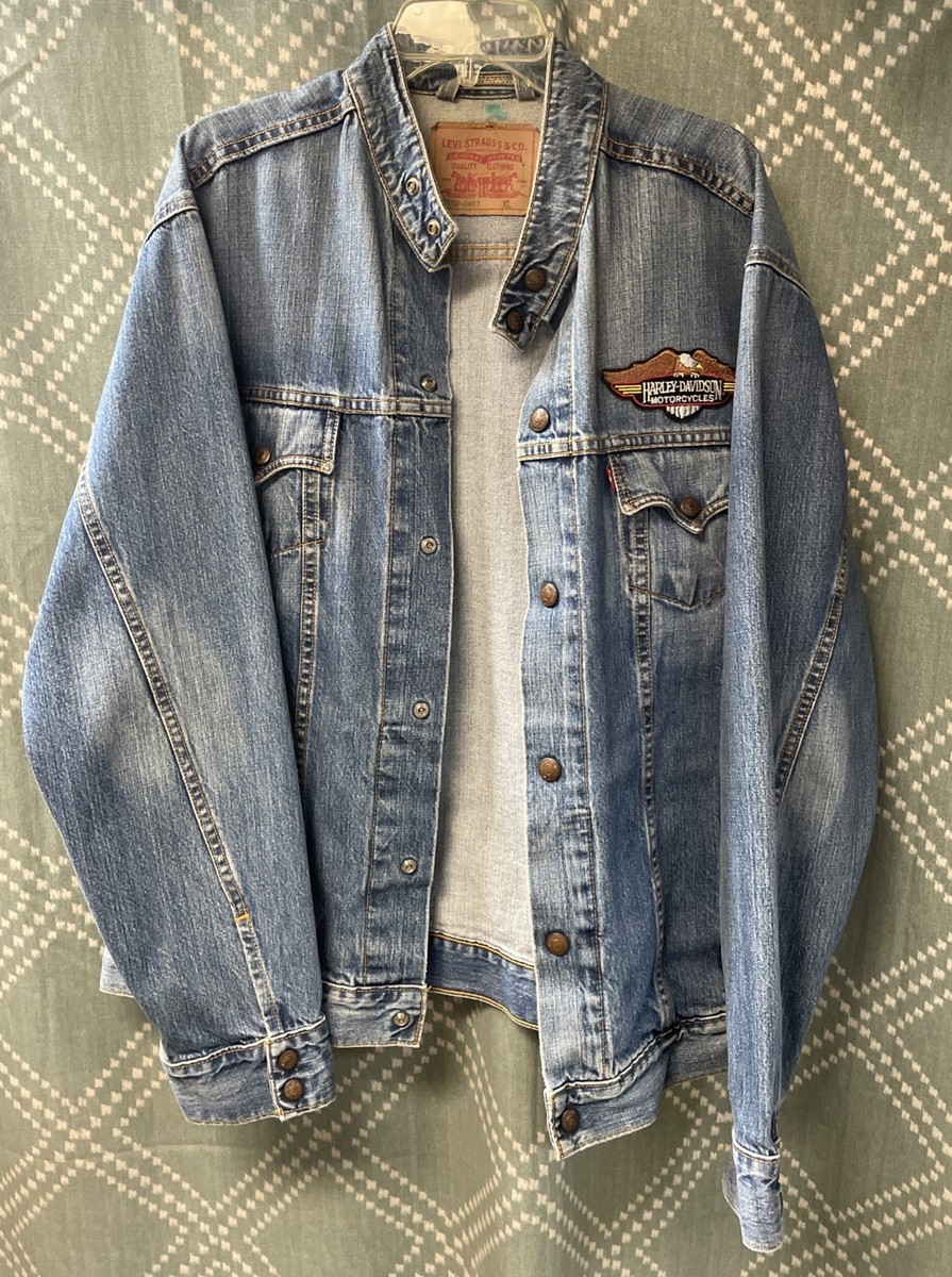 LEVI'S Easy Rider Jean Denim Trucker Snap Up Jacket Adult XL 70550