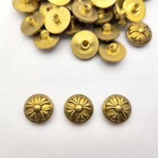 5/10/20pcs Brass Punk Screwback Conchos Leather Craft Rivet Studs Wallet Decor