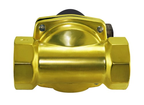 2" Inch Normally Open Brass Zero Differential Electric Solenoid Valve 24V DC - Picture 4 of 4
