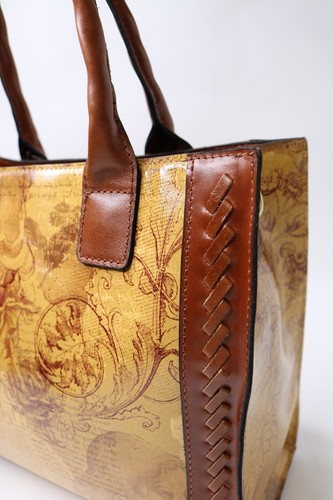 Patricia Nash Italian Sketchbook Curry Tote Bag 11.5"x10"x5" New with tags - Picture 8 of 14