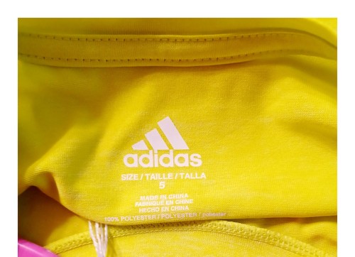 Adidas Shorts Set 5 Boys Acid Yellow Gray Mesh Shorts - Picture 3 of 6