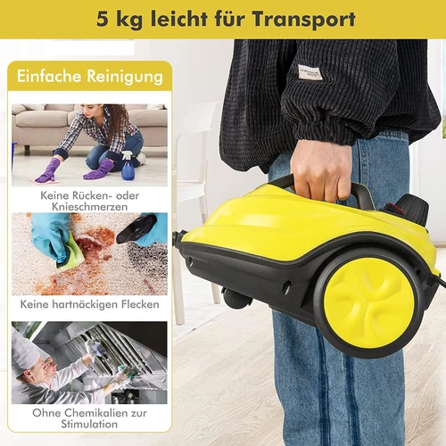 Dampfreiniger Reinigungsmaschine 2000W mit 13 Zubehör 1,8L Tank Dampfbesen - Bild 7 von 9