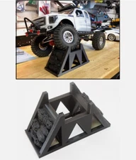 Flex and Work Stand w/ Rock Terrain for Axial SCX10 & Other 1/10 RC Crawler
