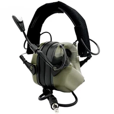 New Tactical Headset Hunting Earmuffs with Microphone, Sound Amplification Black