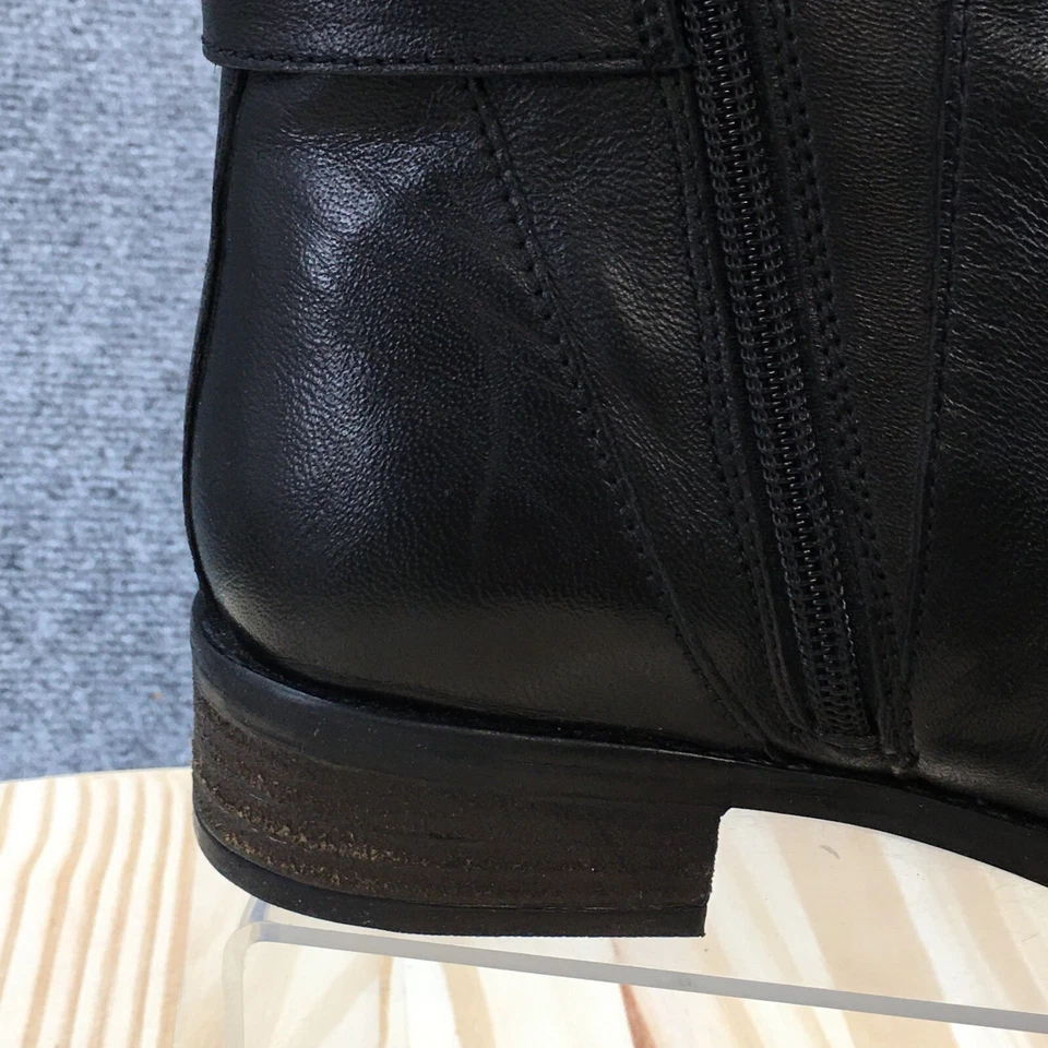 Earth Boots Mujer 8 Anchos Alana Santry Botín Negro Informal Cremallera Lateral Bloque Foto 2 de 4