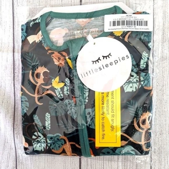 Little sleepies 2t monkeying around Boys onepieces