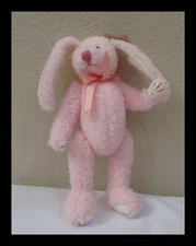 Ty Attic Treasures Strawbunny the Rabbit Pink Fully Jointed USED