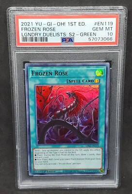 Yugioh PSA 10 GEM MINT Frozen Rose (Green) LDS2-EN119 1st Edition | eBay