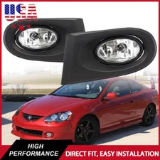 Clear Len Front Bumper Fog Light Fit 02-04 Acura RSX Drving Lamp W/BEZEL+SWITCH