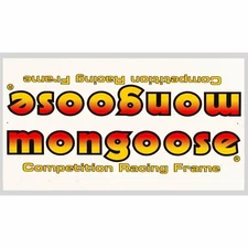 1983-85 Mongoose down tube decal - Orange/Yellow
