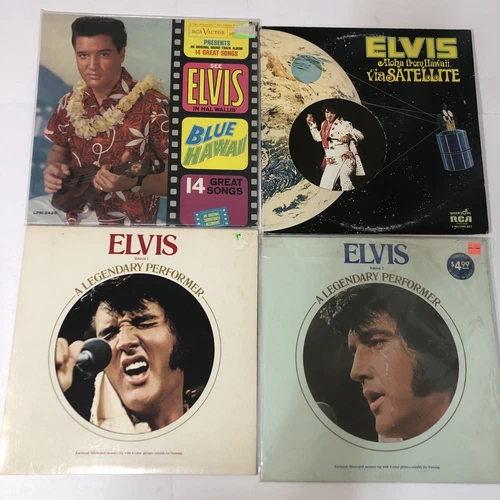 Lot of 4 Elvis Presley US Vinyl LP s- Legendary Performer, Aloha,  Blue Hawaii