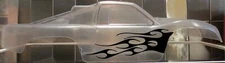 Vinyl paint masking, stencil, decal for RC bodies (Flames #7)