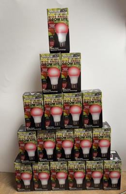 18 Miracle LED Wide Angle Red Spectrum Grow Light Bulbs, 11W LED Replaces 150W