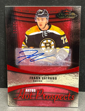 Frank Vatrano 2015-16 Upper Deck Fleer Showcase Red Glow Auto RC Bruins /25