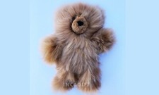 13 IN PREMIUM Baby Alpaca Suri Fur Teddy Bear CAMEL - Stuffed Toy Peru Plush