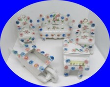Lot of Vintage Miniature "Occupied Japan" Porcelain Furniture 5 Pieces