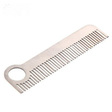 Metal Beard Comb Pocket Men's Grooming Styling 304 Stainless Steel Anti-static