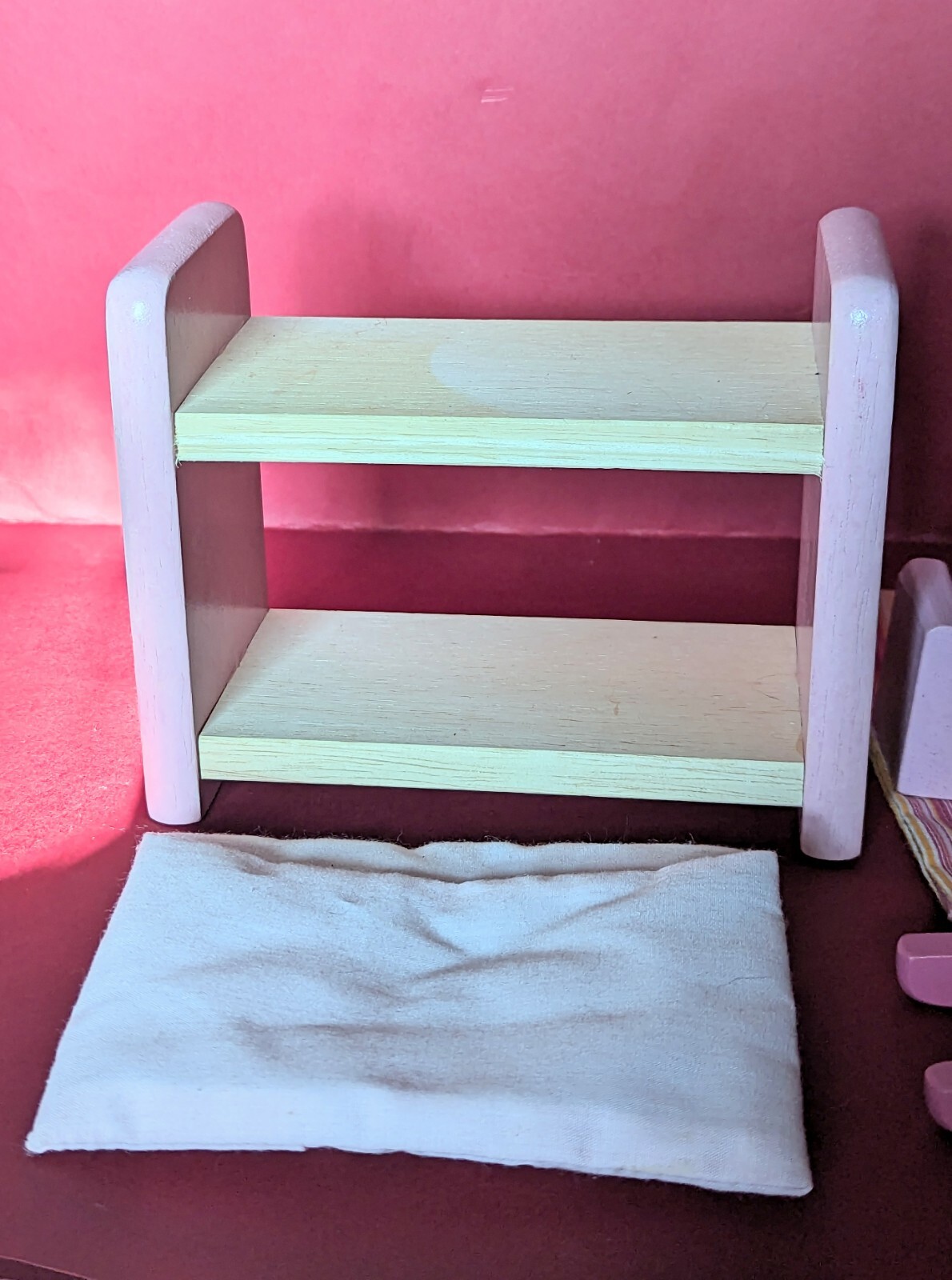 Pre Loved Pintoy John Crane Wooden Dolls House Bedroom Furniture eBay