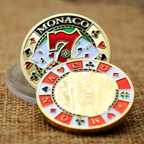 Moneda Conmemorativa Regalo Edición Limitada Poker Tarjeta Guardia Mónaco Carlo Casino - Imagen 7 de 11