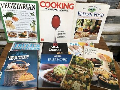 Bundle Of 10 Assorted Cookery Books ~ Vegetarian, Dairy, Freezer, Microwave ++