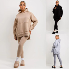 Womens Ladies Oversized Hooded Sweatshirt  Leggings Set Hoodie Lounge Tracksuit