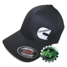 XL/XXL Cummins BLACK trucker hat ball cap flex fit cumming flexfit stretch