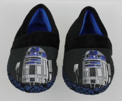 NEW Star Wars Kids Plush Indoor House Slippers R2D2 Youth Size Med 9-10