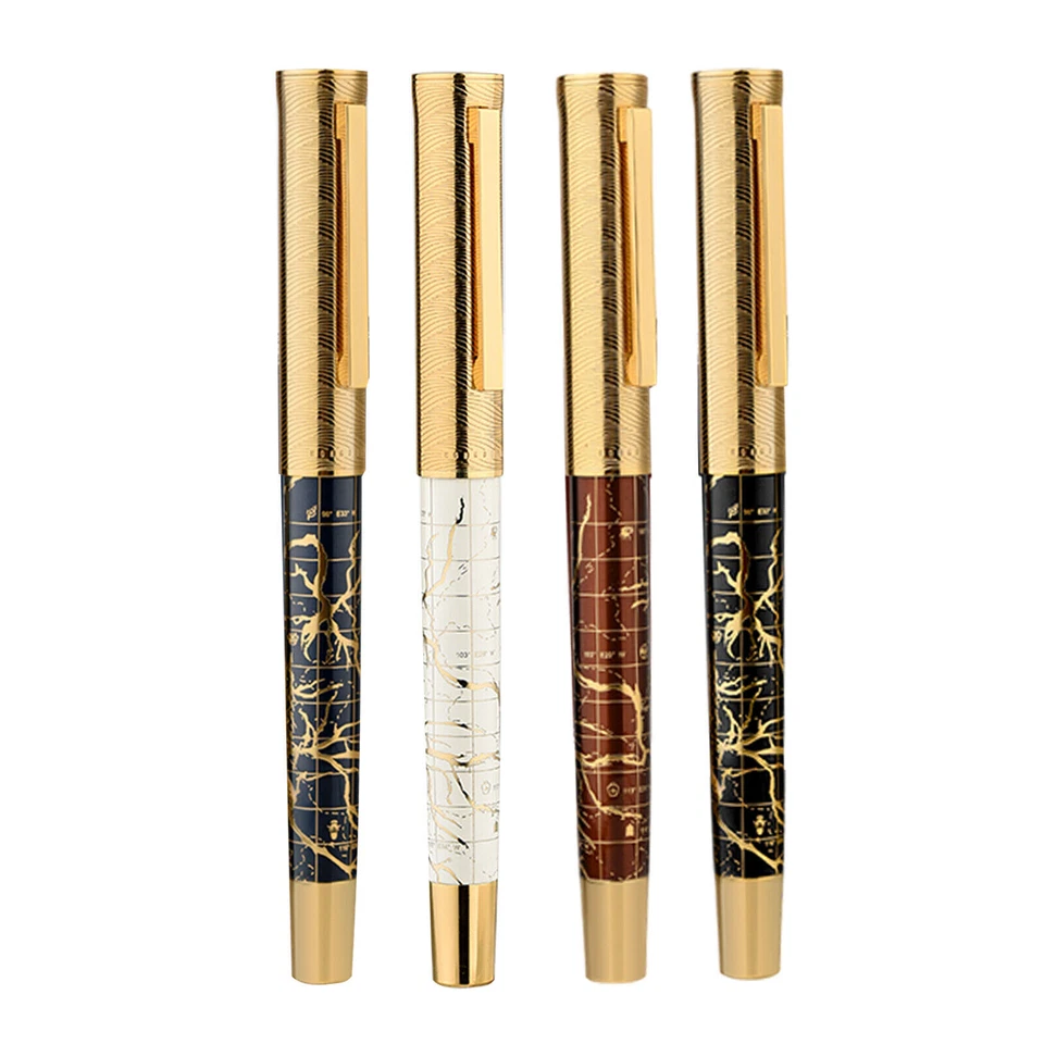 Nueva pluma estilográfica Hongdian 1868 de metal iridio EF/F 0,38/0,5 mm nueva en caja oficina de escritura FY Foto 2 de 4