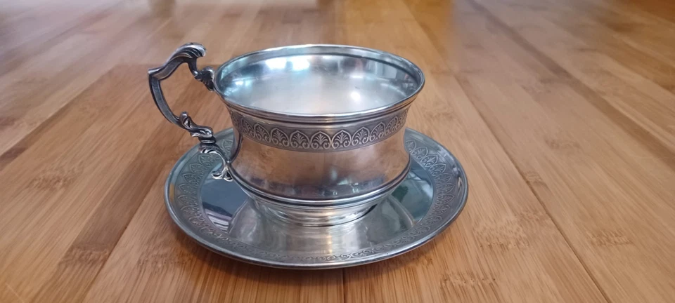 Sterling Silver. Antique French Paul Devaux Cup And Saucer - Image 3 of 4