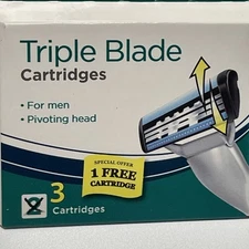 18 Triple Blade Razor Cartridges  Refill New DG Body