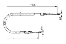Handbremsleitung 1 987 477 237 BOSCH für PEUGEOT 207/207+ 207 SW 207 CC