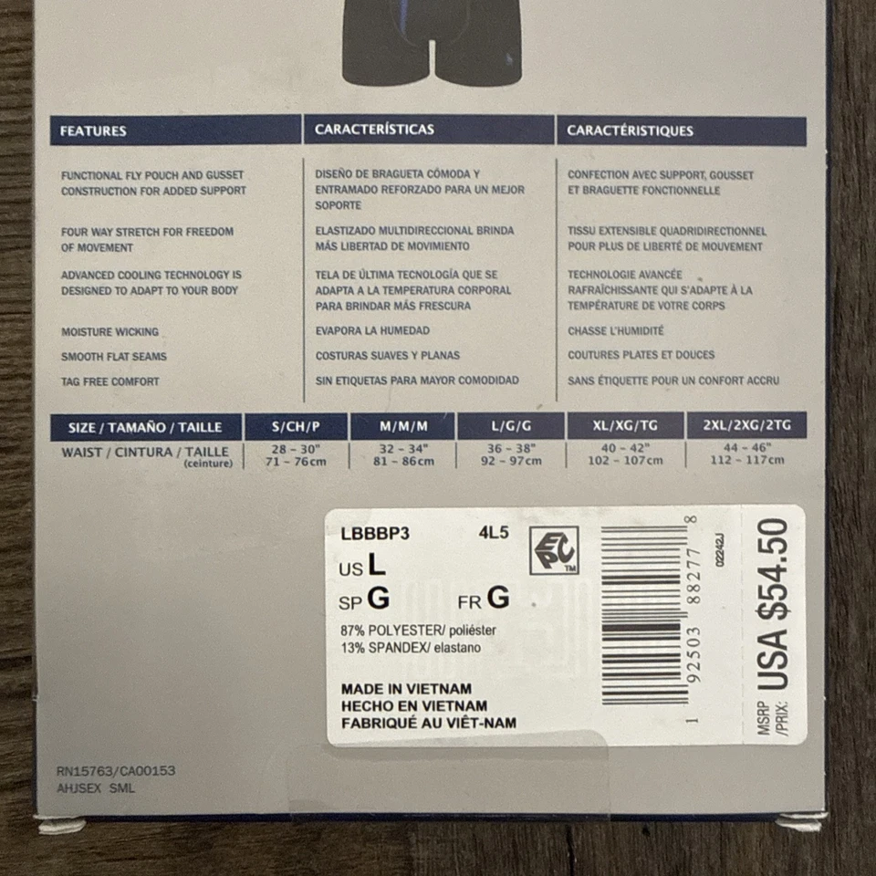 Polo Ralph Lauren 3-Pack 4D-Flex Cool Boxer Briefs Black/Orange/Green Large - Image 3 of 3