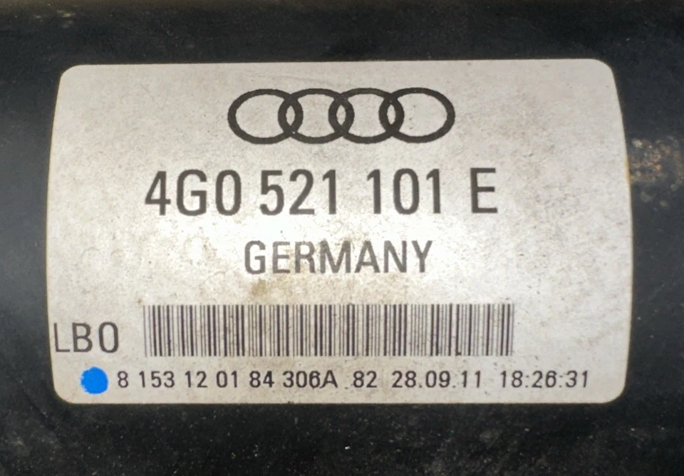 Audi A7 Quattro 2012 2013 3,0 L 88 k millas eje de transmisión OEM 4G0521101E Foto 3 de 4