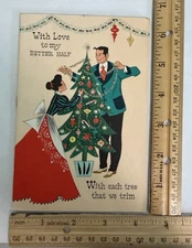 Ephemera Vintage Christmas Greeting Card “To My Better Half” By Hallmark