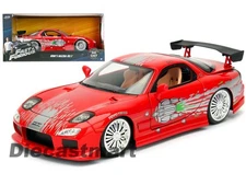 JADA 98338 FAST AND FURIOUS DOM'S MAZDA RX-7 1:24 DIECAST MODEL CAR RED NEW