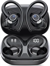 Wireless Earbuds, Bluetooth 5.4 Headphones Sport, Over Ear Buds With ENC Noise C