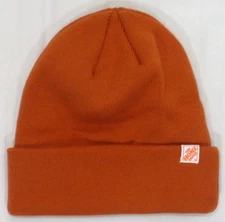 Home Depot 12" Acrylic Beanie w/ Cuff, Orange, NWT