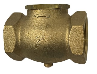 Horizontal In Line Check Valve for Air Compressors 2'' Female NPT Thread
