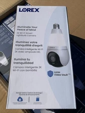 Lorex 2K Wi-Fi Smart LED Lightbulb Camera with Night Vision New In Sealed Box