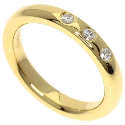 TIFFANY&Co.  3P Diamond Ring K18 Yellow Gold  Ladies [Used]
