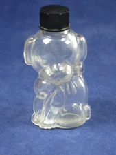 VINTAGE EMPTY Perfume Bottle Manon Freres Puppy Dog 1950s