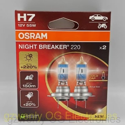 OSRAM H7 Night Breaker 12V55W 3900k +220% light car headlights 64210NB220 LAMP