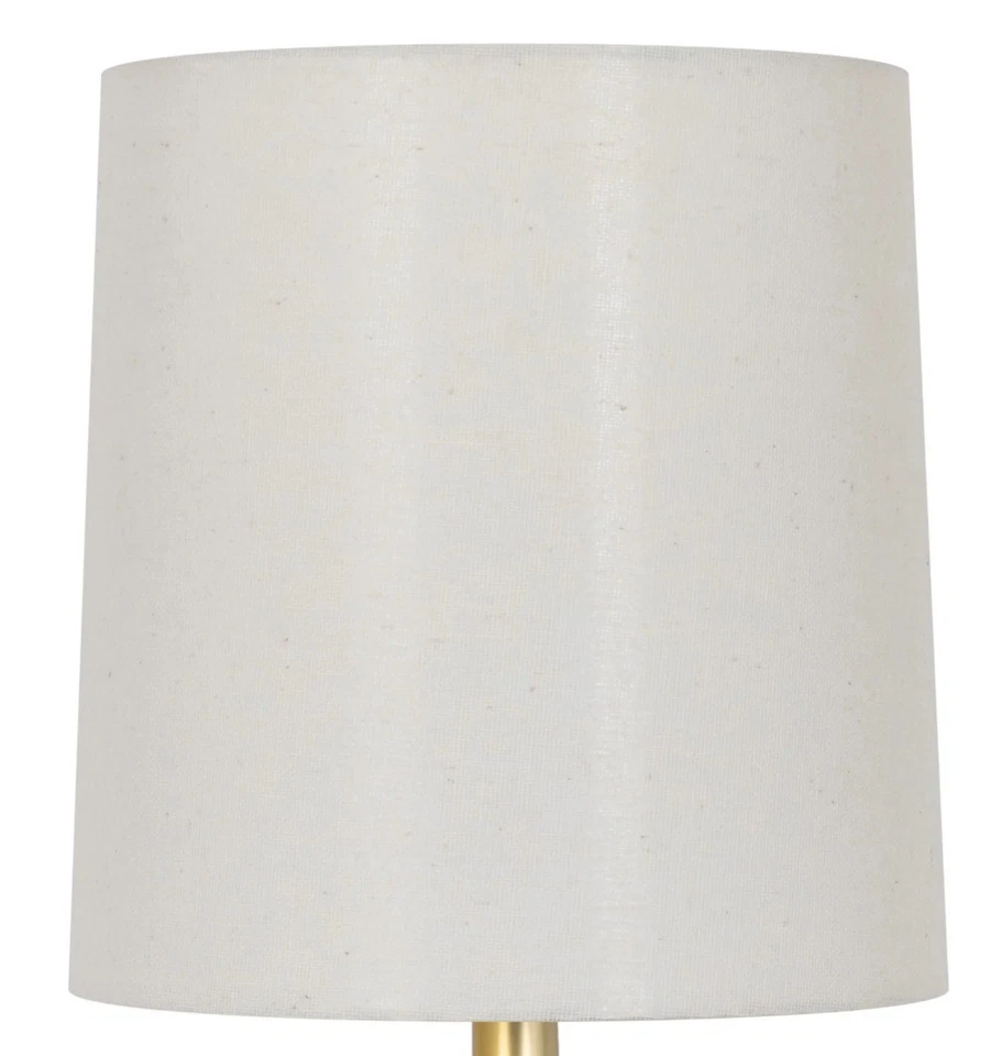 Mainstays 12.5” Mini Black Wood Ball Table Lamp with White Fabric Shade - Image 4 of 4