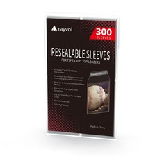 Rayvol Top Loader Sleeves - Resealable Team Bags for 75-130PT 75-130PT, Clear