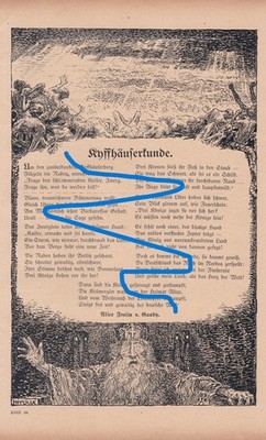 Kyffhäuserkunde 1916 Text von Alice Freiin von Gaudy , lyrisches Gedicht